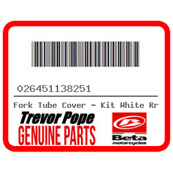 Fork Tube Cover - Kit White Rr