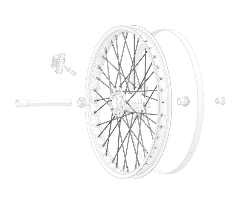 Front Wheel Spokes For 21"