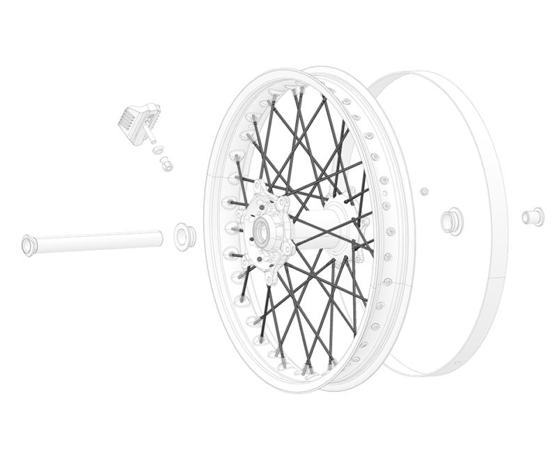 Rear Wheel Spokes For 19"