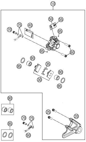 BRAKE CALIPER REAR