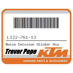 Noise Emission Sticker Usa